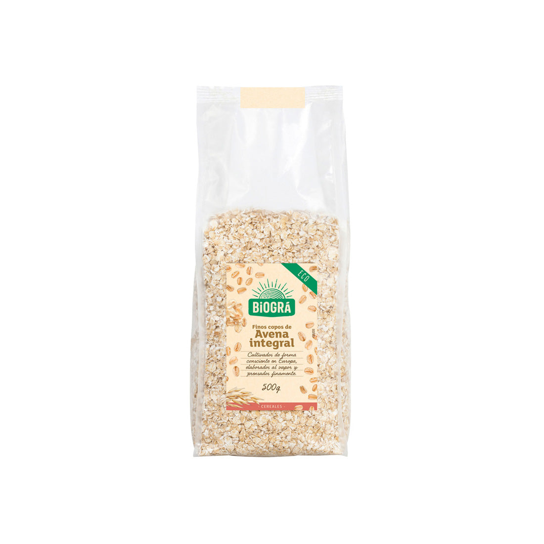 Biográ Fine Whole Grain Oat Flakes Gluten Free 500g