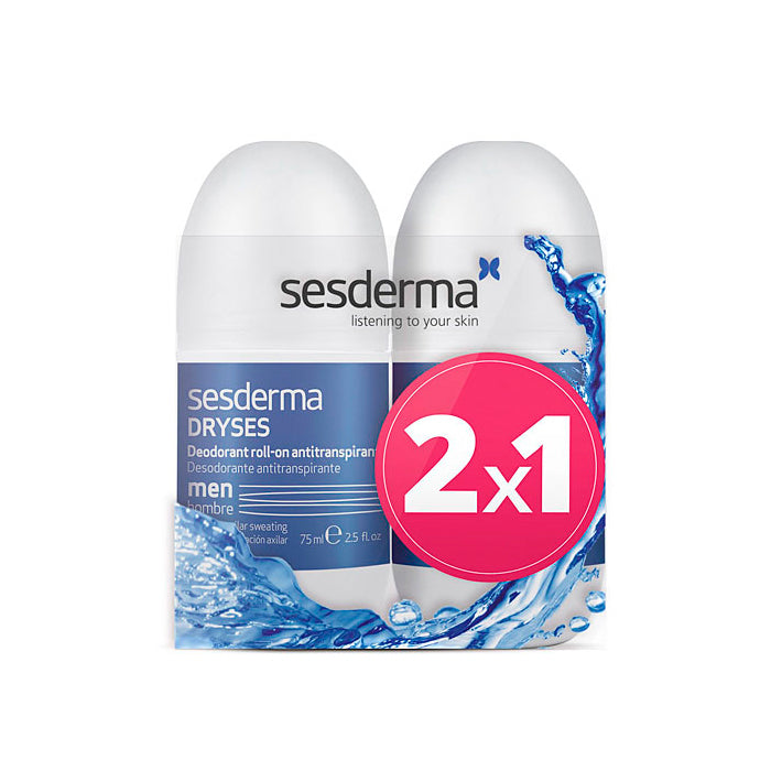Sesderma Pack Dryses Antiperspirant Deodorant Roll On for menn 2x75ml