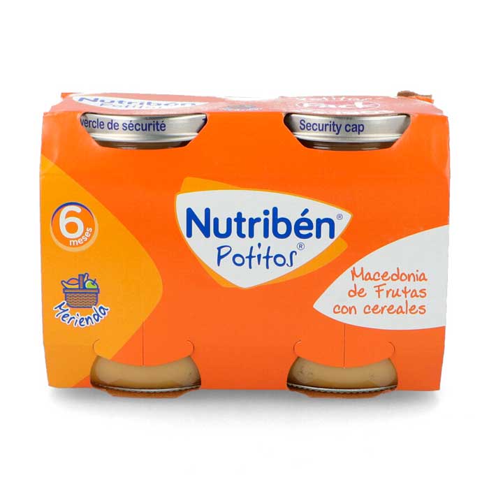 Nutribén Potito Macedonia fructe și cereale 2x190g