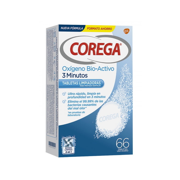 Corega Aktiver Sauerstoff 3 Minuten 66 Tabletten