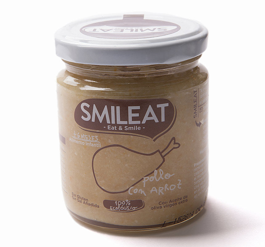 Smileat Pui Organic Potito cu Orez 230g