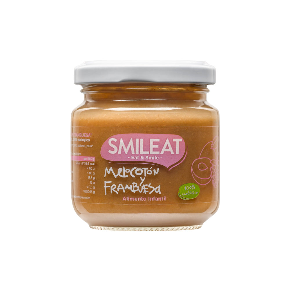 Smileat Potito Bio Framboise et Pêche 130 Gr