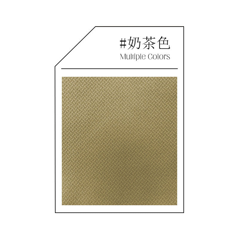 T0428 milk tea color simple cotton and linen high blackout curtains home decoration hotel project bedroom double-sided jacquard mira cotton curtain