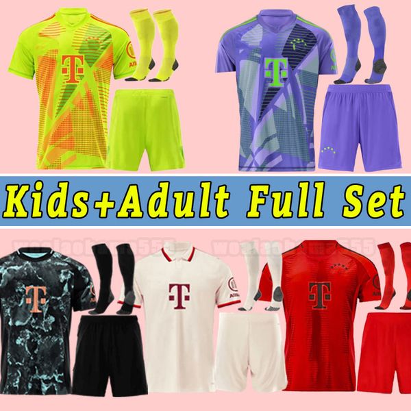 Men Kids soccer jerseys 24 25 BAYERNS MUNICH DE LIGT MANE GRAVENBERCH SANE Mazraoui MULLER DAVIES KIMMICH TEL football shirts COMAN 2024 202