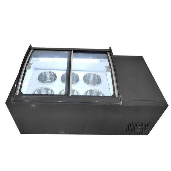 Hot Sale Commercial Ice Cream Display Freezer Glass Showcase Ice Cream Refrigerator Cabinet For Multi Flavors