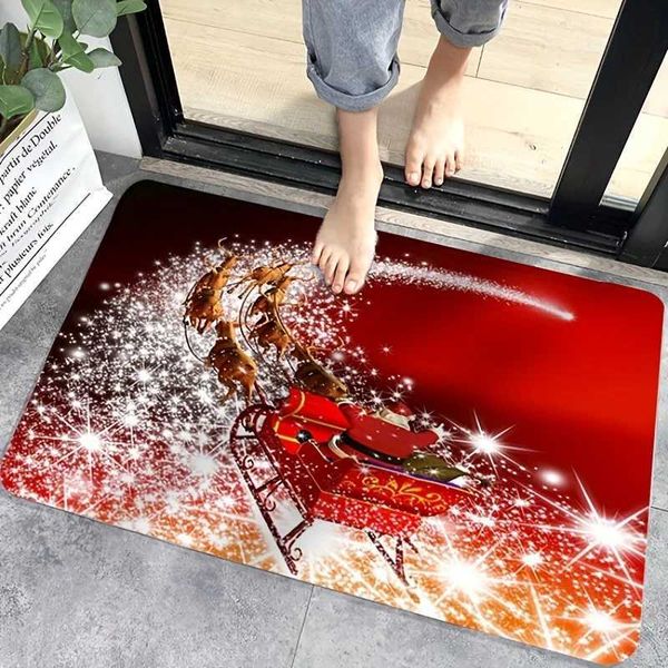 Christmas floor mats entrance doors bedrooms bathrooms non slip carpets 2025 Christmas decorations home decor New Year gifts X24102411