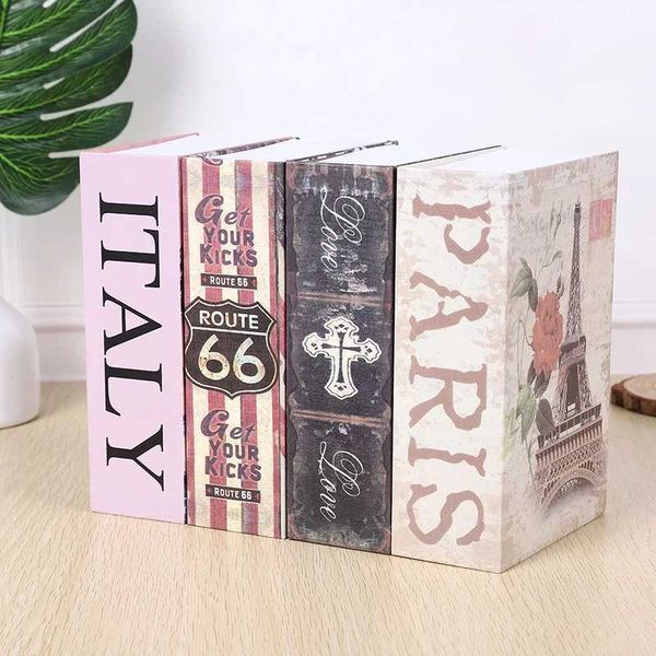 Retro open style fake books fashionable tables decorative organizers creative storage boxes photography props home decoration storage W24082