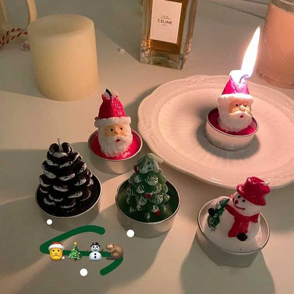 2025 Merry Christmas Decorative Candles Santa Claus Handmade Gift Cartoon Candle Christmas Aromatherapy Candles for BedroomXJ241112