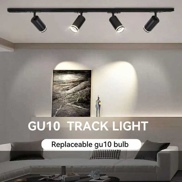 Led Track Light 110v 220v GU10 Track Lamp Replaceable Bulb Led Spotlight for Clothing Shop Store Home Decor Lighting FixtureCL240730