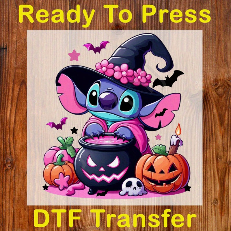 TEMU 1pc Pumpkin Griddle Bat Skull Vintage Design Heat Transfer Sticker, Suitable For Diy T-shirts, Sweatshirts, Jeans, Hoodies, Bags, Pillows, Retro