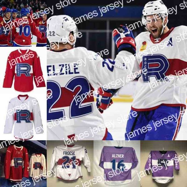 College Hockey Wears Nik1 22 BELZILE Laval Rocket Jersey EVANS 5 PARISI 40 TAORMINA 8 HUDON RICHARD FROESE SHINKARUK ALZNER McCARRON POEHLIN