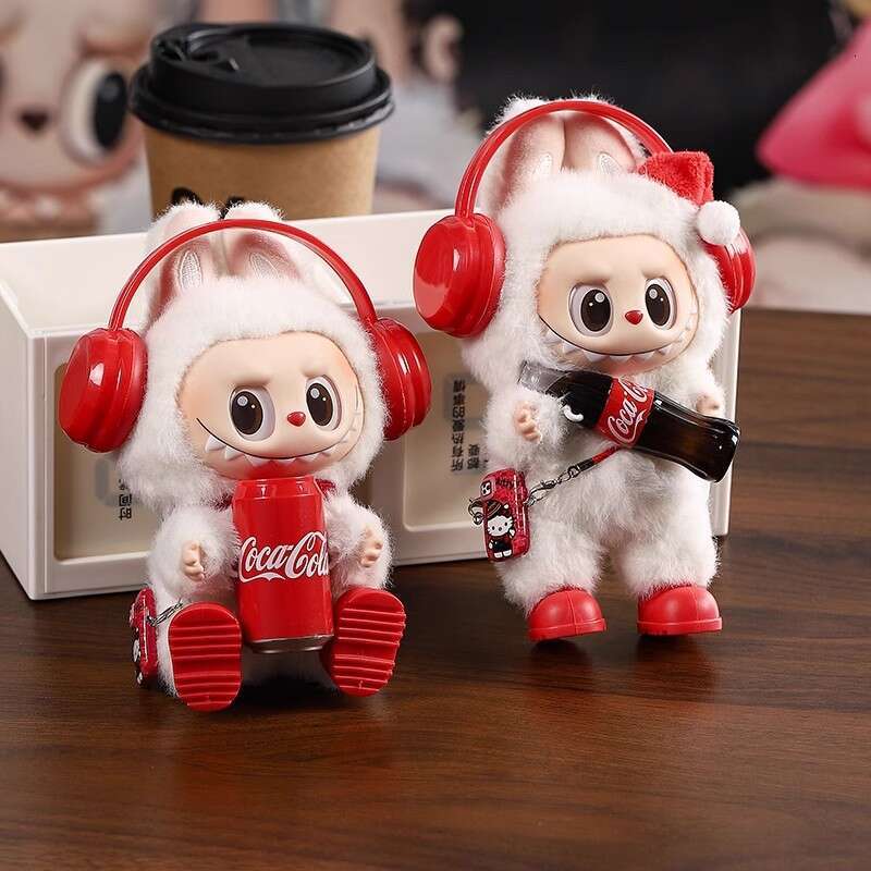 Suitable for Cola Doll Clothes Sitting Labubu Decoration Accessories Headphones Summer Trendy Shoe Charms