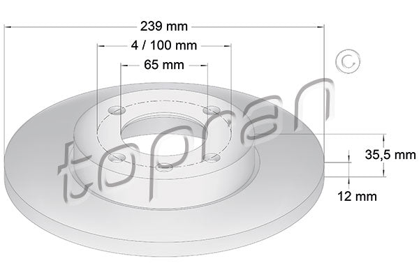 Brake Disc TOPRAN 103 406