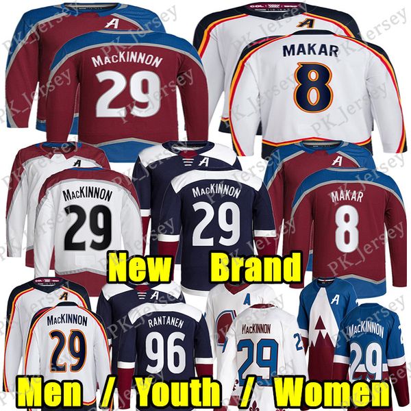 #29 Nathan MacKinnon Authentic Pro hockey jersey #8 Cale Makar Mikko Rantanen Gabriel Landeskog Joe Sakic Alexandar Georgiev Miles Wood Fors