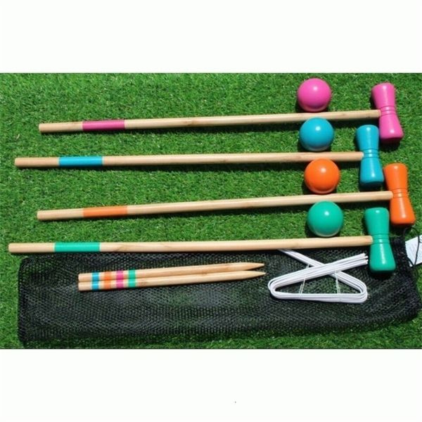 Golf Balls Outdoor Game Sport Gate Ball Croquet Croguet Diameter 7cm 1 Set for 4 Players 221121