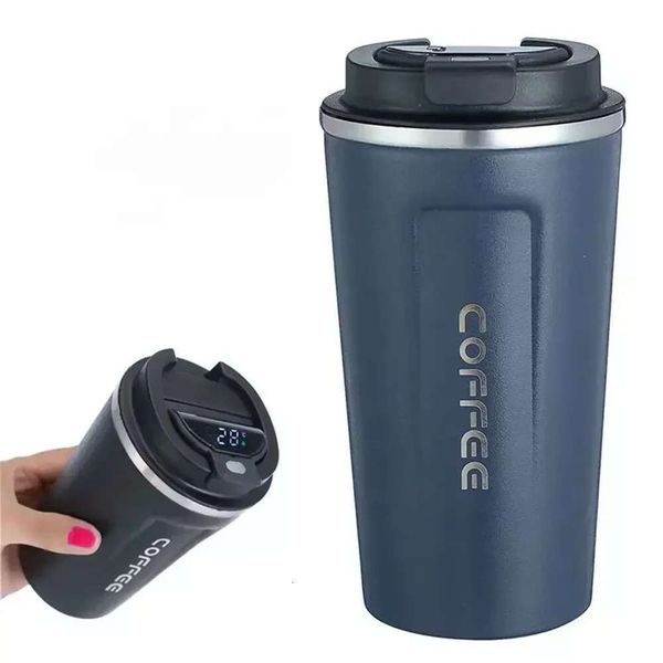 1pc 510ml Stainless Steel Smart Coffee Tumbler Cup With Intelligent Temperature Display Portable Travel Mug Drinkware