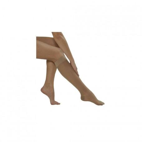 Krótkie, medialastowe skarpetki XL z beżowym noskiem