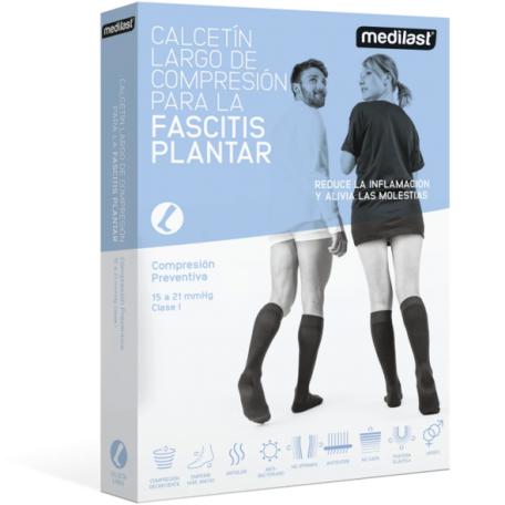 Chaussette Longue Fascitis Plante Noir Moyen Medilast