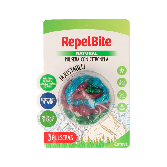 REPEL BITE Brățară împotriva țânțarilor din frânghie Naturale