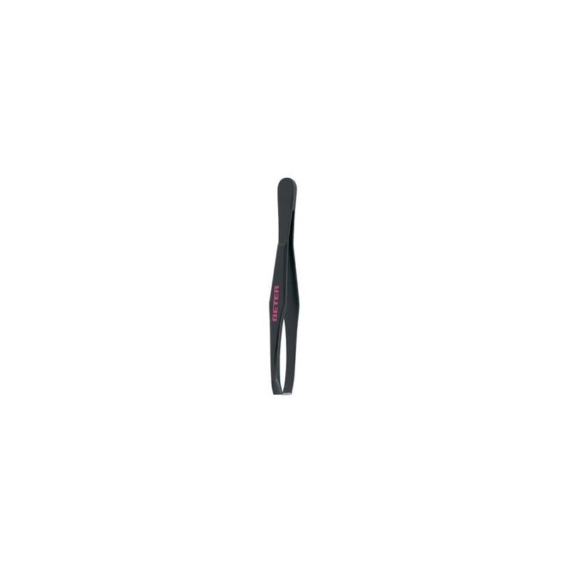 Straight black tweezers for hair removal Beter