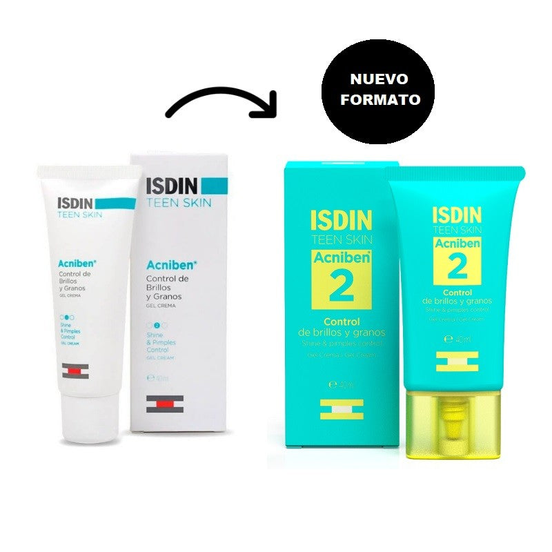 Isdin Acniben Teen Skin Gel Cream For Shine And Grain Control 40ml