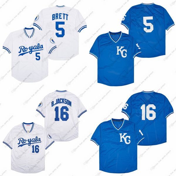baseball jerseys 5 George Brett 16 Bo Jackson