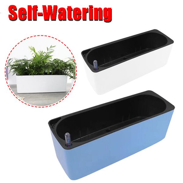 Planters Pots Office Self Watering Plant Flower Pot with Water Level Indicator Garden Balcony Bonsai Planting Pot Flower Planter Decorations