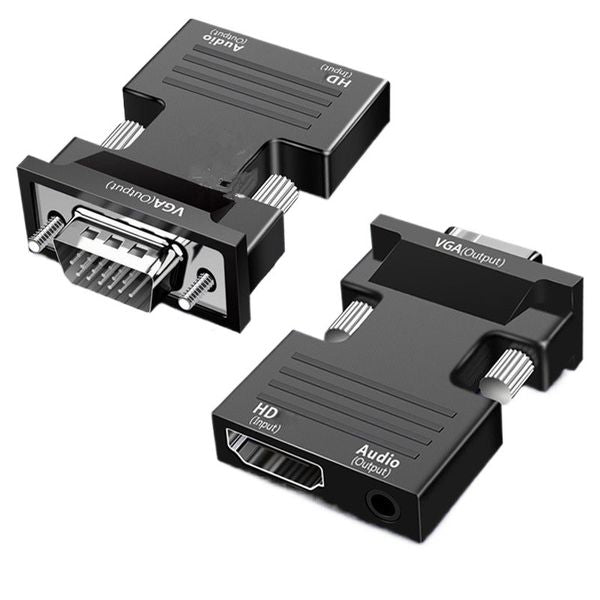 For PC Laptop PS4 TV Monitor Projector 1080P HD Female To VGA Male Adapt HDMI-compatible To VGA Converter With 3.5mm Audio Cable