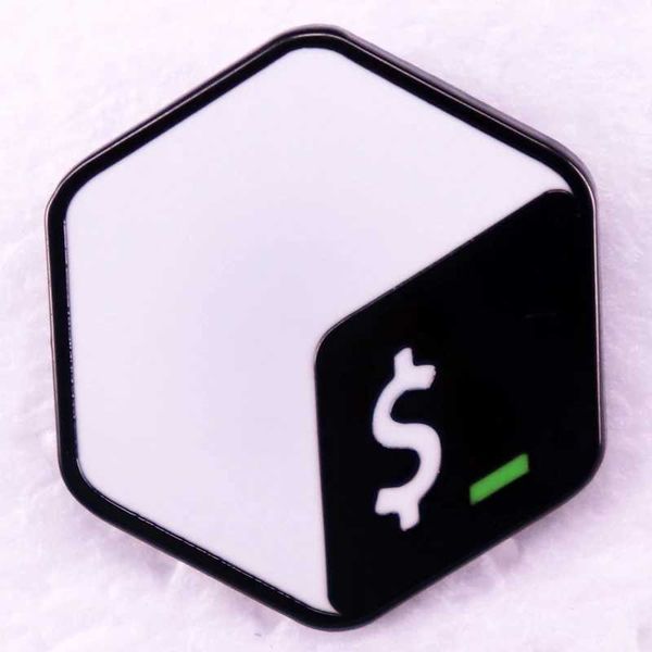 BASH PIN PIN PIN do software de idioma do software Badge Jóias de broche Y240913