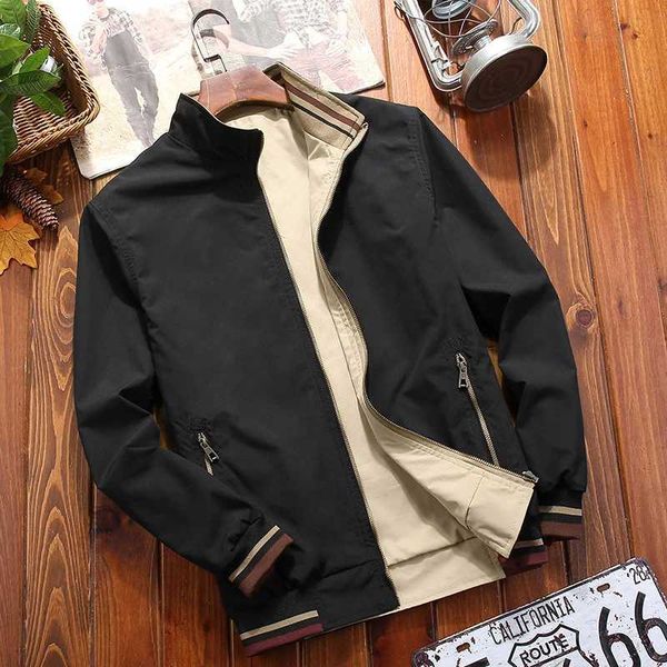 Spring Autumn Mens Bomber Jackets Moda Menina Stand Collar Casacos Reversíveis Lazer Homens Windbreaker Trend Jackets Clothing X250113