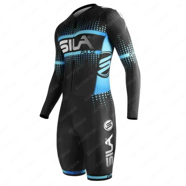 Sila Skateboard Speed Straight Skateboard Set Mens Bicycle Running Wet Set Outdoor Bicycle MTB Team Sports Training Game TrisuitW240926