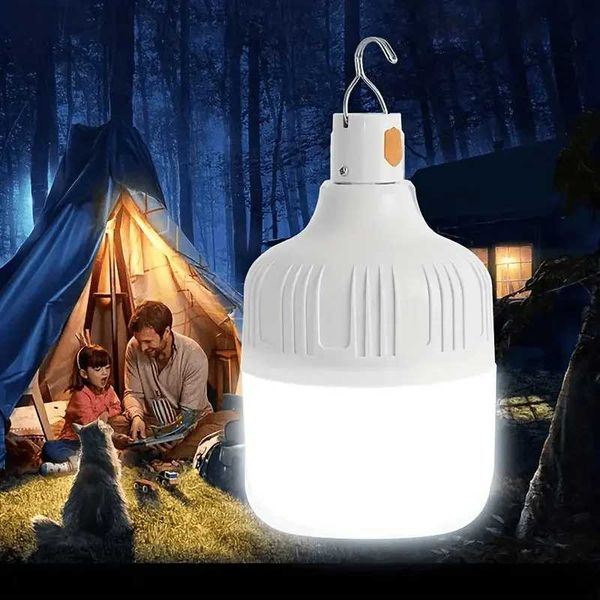 1pc Super Bright USB Rechargeable LED Tent Light 200W 4800Mah 5 modes Outdoor Emergencies LED Bulb For Camping HikingFishingLX241113