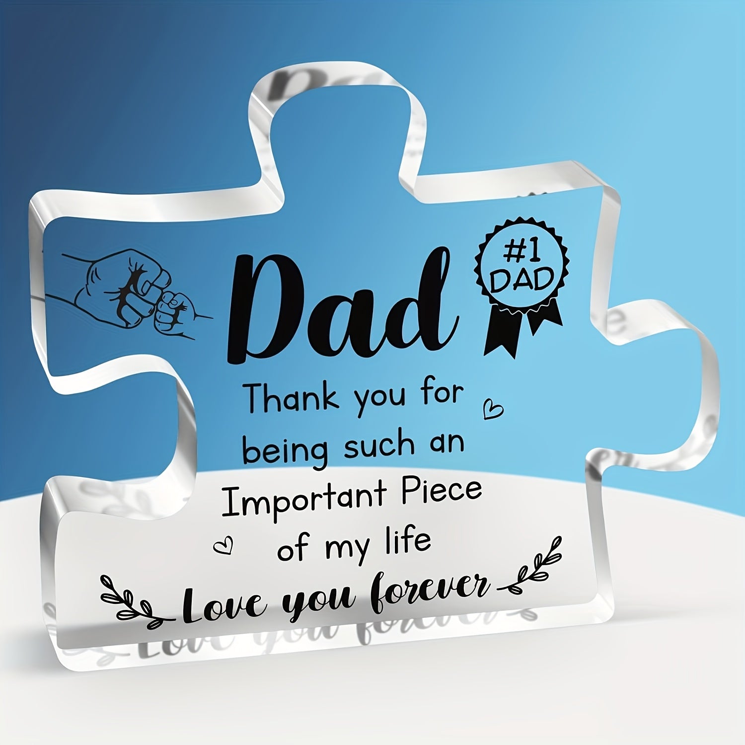 TEMU 1pc Acrylic Decoration, Exquisite Gift For Dad, Christmas Thanksgiving Birthday Gift, Room Office Desktop Decoration