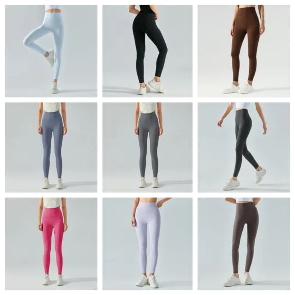 Women Yoga Pants Push Ups Fitness Leggings Soft High Waist Hip Lift Elastic T-Line Sports Pants with logo