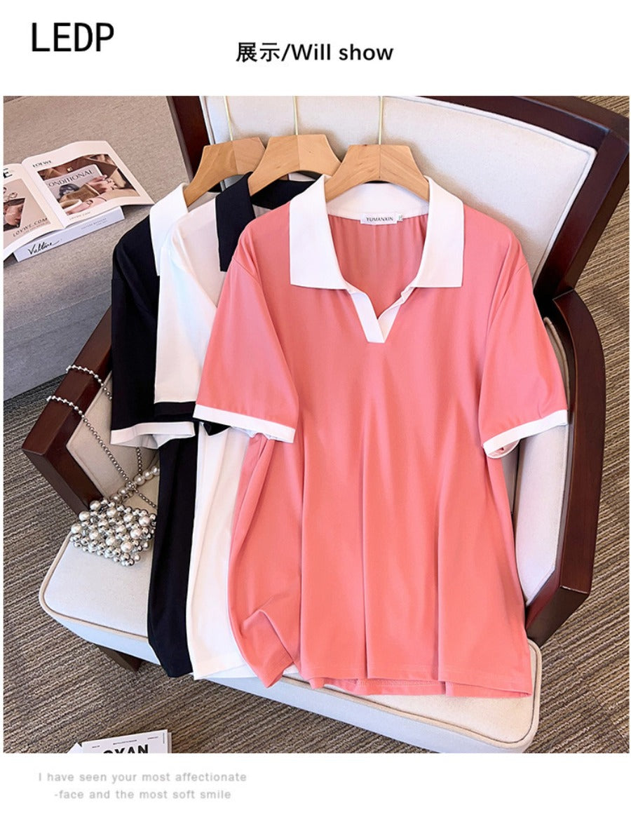 231177 Organic colored cotton large size women&#039;s T-shirt undyed environmentally friendly fabric maternal and child grade sensitive skin suitabl