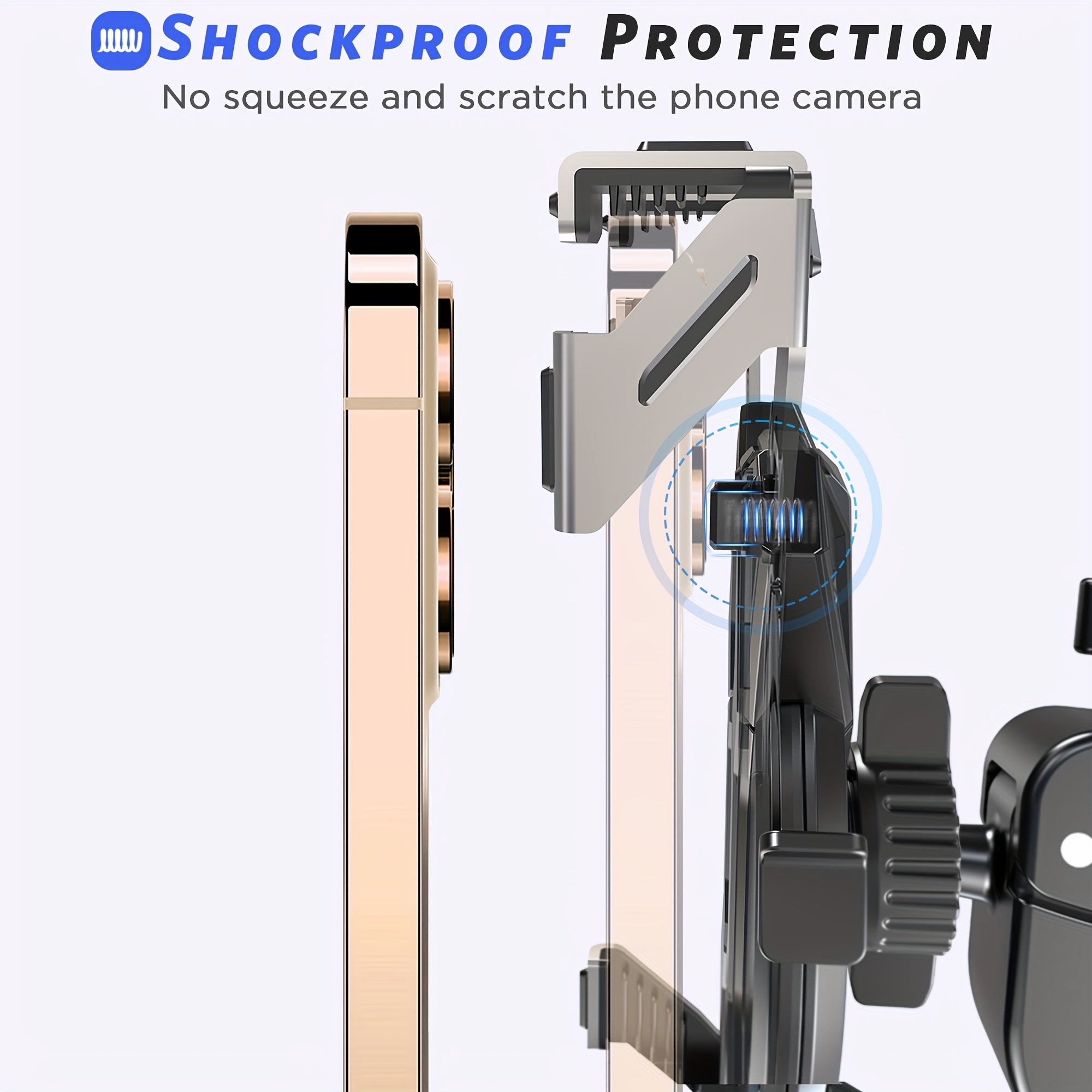 TEMU Heavy-duty Motorcycle & Bike Phone Mount - 360° Rotatable, Adjustable Aluminum Alloy Holder For Cycling & Hiking - Fits All Smartphones -