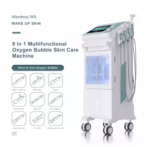 Multifunction Aqua oxygen bubble Skin care 9 in 1 facial Care Equipment Skin Smart Face Lifting BIO Beauty Machine