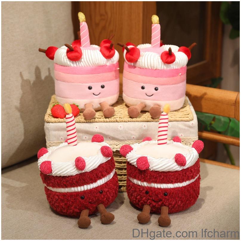 Plush Dolls Plush Animal Jelly Cake Series Velvet Cherry Toy - Soft Cuddly Childs Best Friend Birthday Gift Drop Delivery S25321