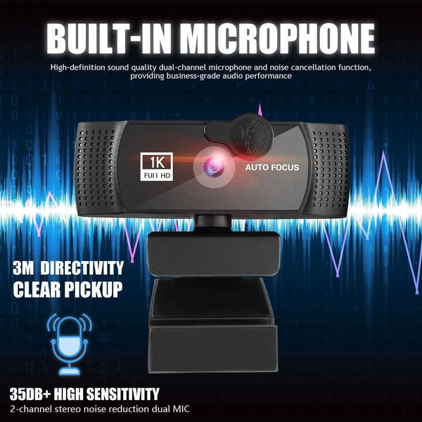 Webcams 8K network camera 4K 1080P full HD autofocus with microphone USB plug for PC laptop mini L240910 L0910
