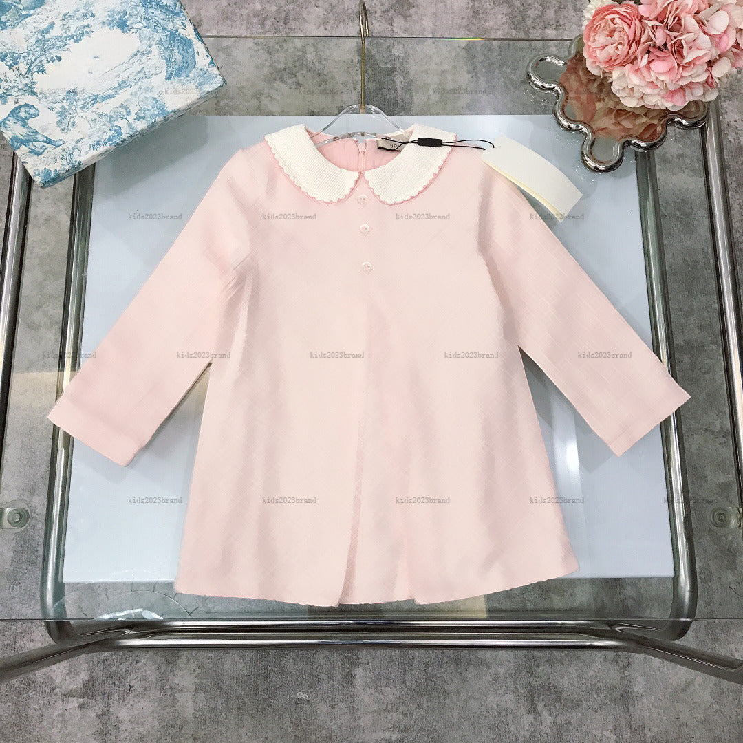 New Girls dress Letter printing kids dress Doll girls dresses autumn baby clothes Long sleeves baby skirt A209X06N052