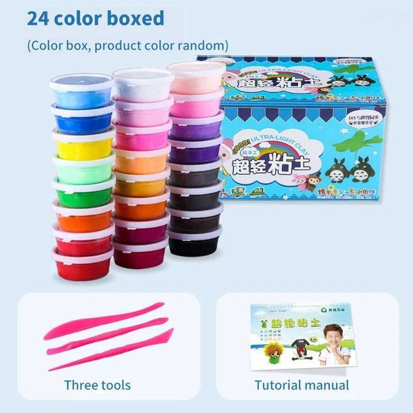 Pattern Clay Colored Plastic Ultra Light Clay Air Dry Polymer Adhesive Educational Toys Childrens Girls Birthday Gifts CL240906