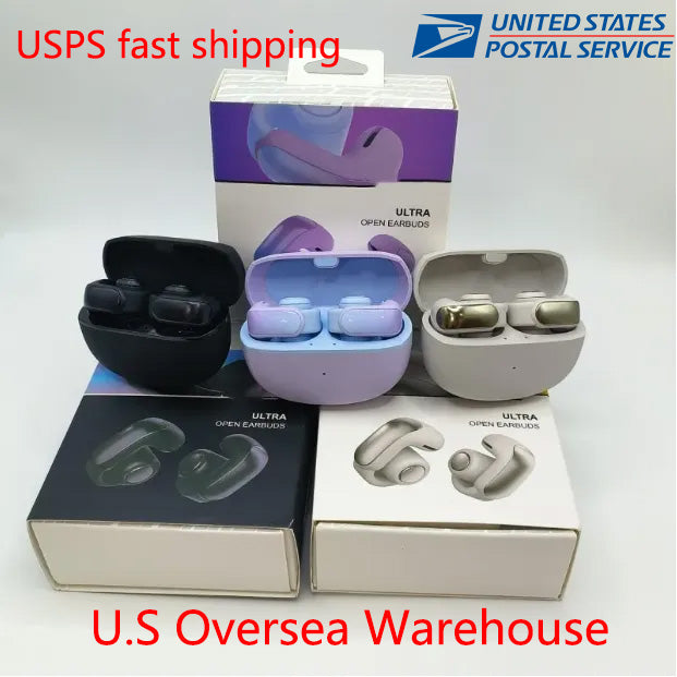 New Bluetooth 5.3 BS Ultra Open Earbuds V12 Wireless Earphones Tws Sport Earbuds HD Mic Call Ear Clip Waterproof In Ear Touch Control Gaming Earphon