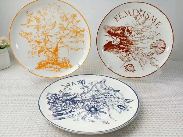 Spring, summer, autumn, winter series Western style plates, dessert plates, Utopia Garden gift boxes, bone china tableware sets-2
