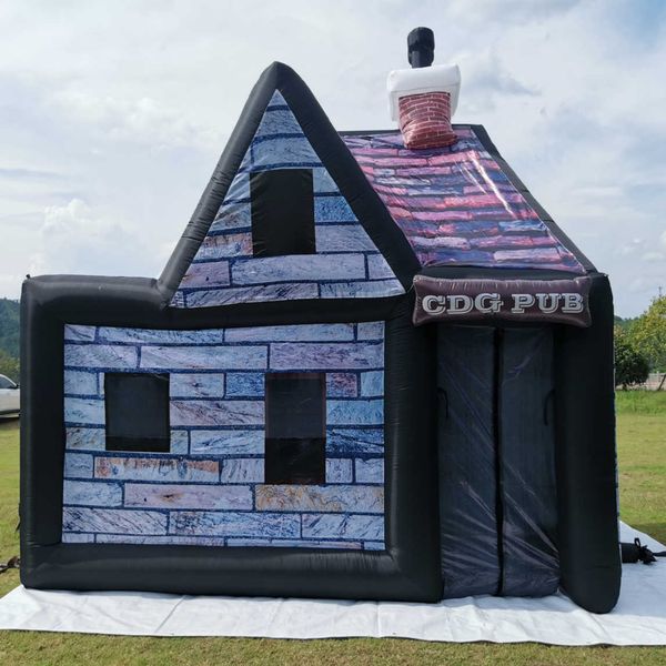 4mx4m small oxford inflatable pub portable mobile pub bar tent for night club party decoration