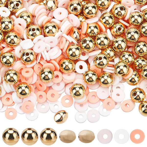 Handmade Polymer Clay Beads with CCB Plastic Beads  Jewelry Making Findings Kit