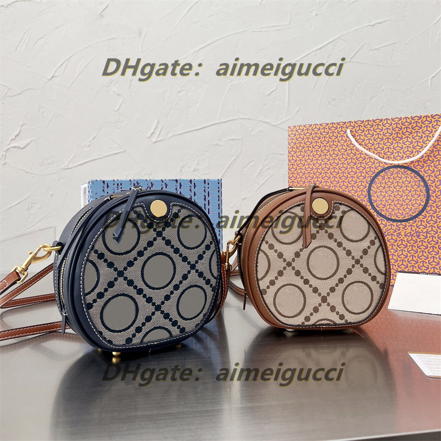 Top small round bags mirror quality women&#039;s brown black flower handbag envelope purse zipper bagsleather shoulder bags Cross body bag