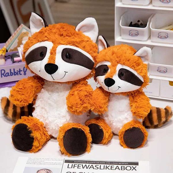 Plush Dolls Cute little fox plush toy raccoon doll childrens toy doll with hand ceremony sloth toy Q1114