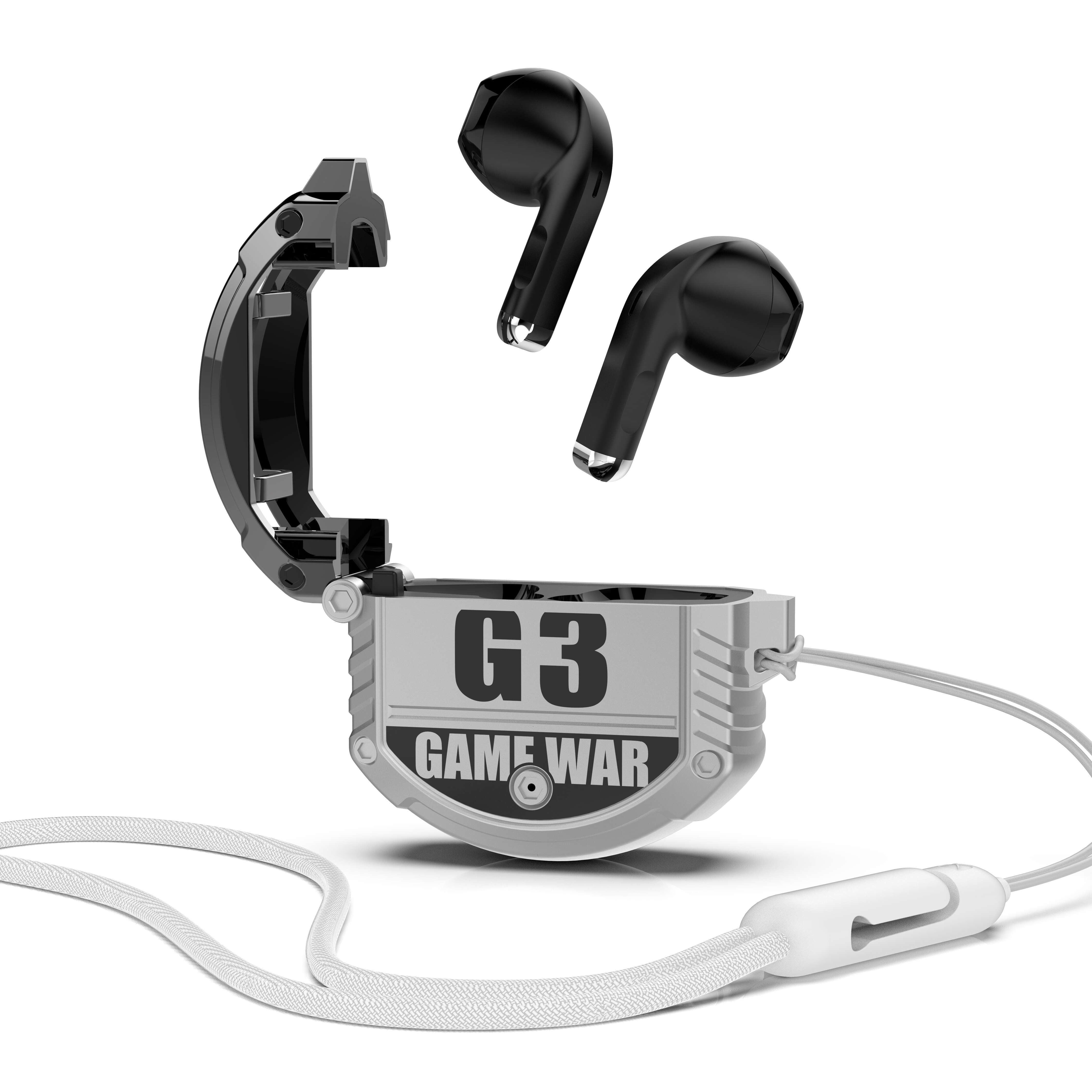 Fashionable Cool Semi-In-Ear Wireless TWS with Lanyard JL Chipset Earbuds