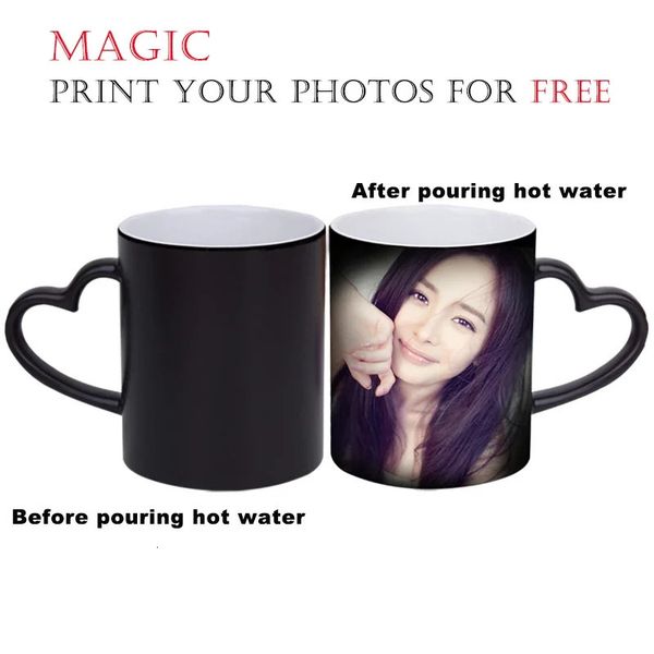 Customized color change cup printed po text cup beverage cup sublimation cup coffee cup personalized gift 240806
