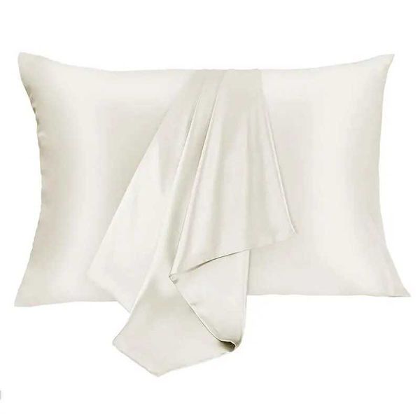 Satin Pillowcases Hair Skin Friendly Simulation Silk Pillowcases With Envelope Closure For Bedroom Office Living Room No Pillow Y240918